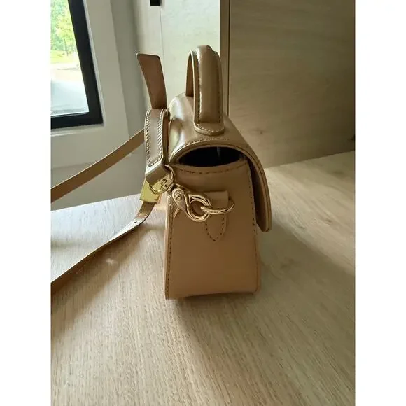 $178 New J Crew Leather Edie Top Handle Bag - Honey Brown - Picture 7 of 16